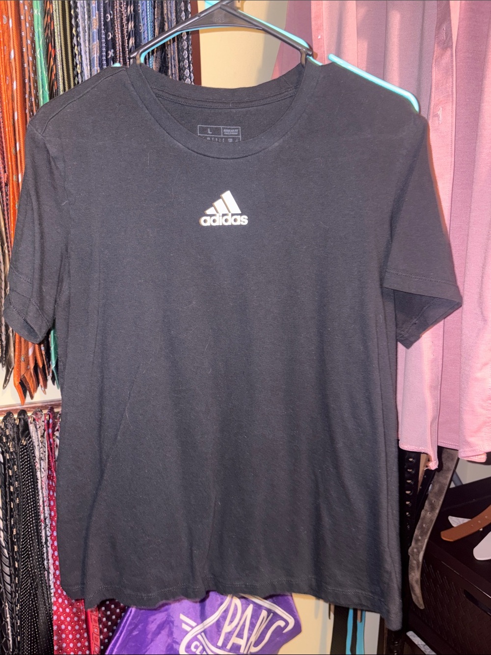 Adidas Women’s Black Logo T‑Shirt